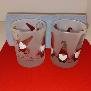Culver Christmas Old Fashion Glasses (2), Vintage